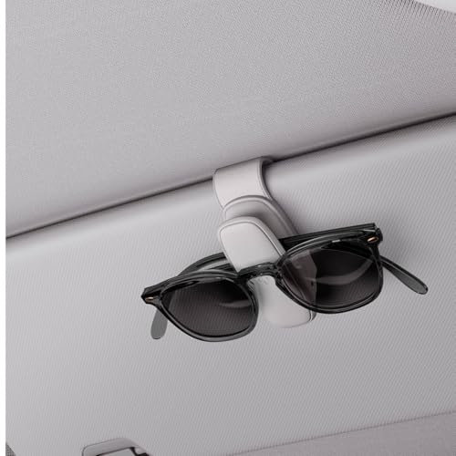 Spigen Tesla Model Y 2025 Juniper/3 2023 2024 Highland 2025 Universal Silicon Clip Sunglasses Holder for Car Sun Visor Designed for Car Accessories Compatible With BMW, Ford, Etc - 2 Pack, Grey