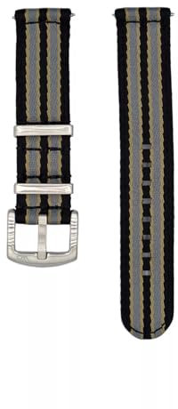 WB Original Nylon-Uhrenarmband 2-teilig | New-Bond - 22 mm - Schließe: Silber Gebürstet | Nylon | Ersatz-Armband