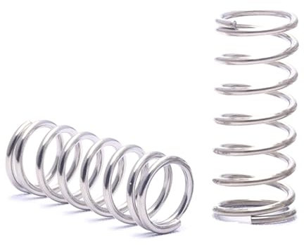 Druckfedern, 0,6mm x 8mm x 45mm, Druckfedern aus Edelstahl 304, Silber, 10 Stück