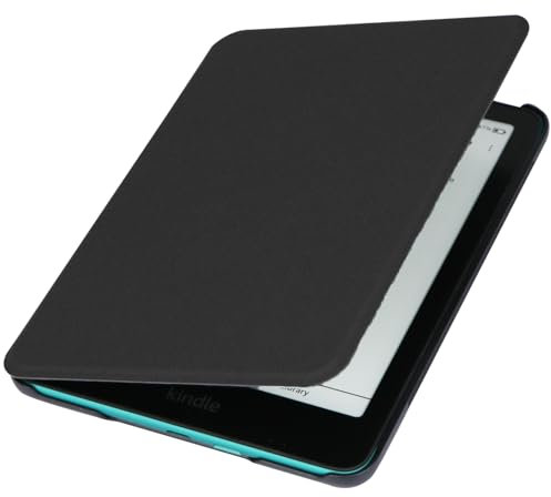ZhaoCo Custodia per 7'' Kindle Paperwhite 12ª Generazione 2024, 7'' Kindle Colorsoft Signature 2024 e Kindle Paperwhite Signature Edition E-Reader, Magnetica Cover Protettiva Sottile - C Nero