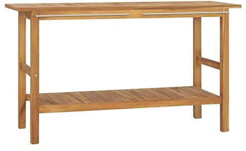 Xichuzi Waschtisch Massivholz Teak 132x45x75cm, Waschbeckenunterschrank, Badezimmerschrank, Badezimmermöbel, Badschrank, Badezimmer Unterschrank, Badezimmer Möbel, Bad Unterschrank Waschbecken