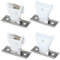 CAKEEYUM 4Pcs Roman Shade Kit, Plastic Roman Shade Cord Lock and Cord Pulley Set, Smooth, Prevents Fraying Ideal for Blinds Woven Wood Shades