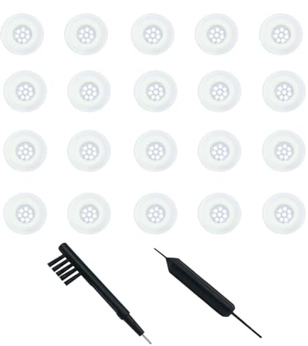 Click 2.0 Dome 4 mm/8 mm/10 mm offen für Connexx, Signia und Rexton RIC Hörgeräte mit Reinigungsbürste und Tragetasche, 20 Stück (4 mm)