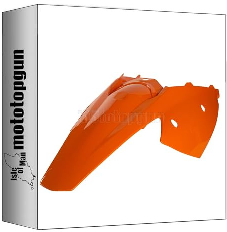 acerbis 0008192.010 parafango posteriore arancio compatibile con ktm exc 125 2004 2005 2006 2007 mototopgun