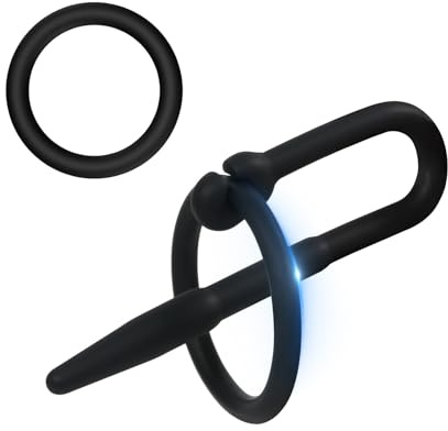 Kutocesy Harnröhren Dilatator Set Mit Penisring,Silikon Dilatatoren Katheter Harnröhre Mann Prostata Massage Masturbation Männ Sexspielzeug