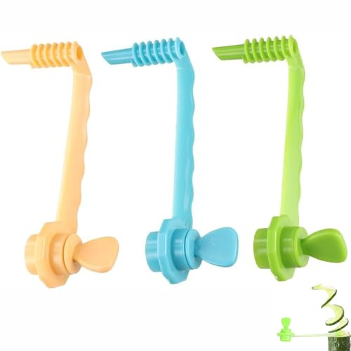 3 PCS Potato Spiral Cutter, Vegetable Spiralizer, Spiral Cutter, Kitchen Accessories Tools Practical Design and Durable, for Slicing of Vegetable and Fruit Manual Spiral