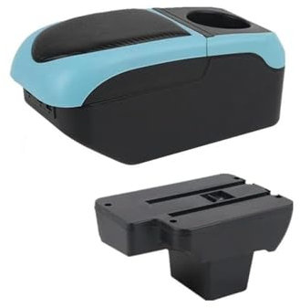 Caja reposabrazos coche Caja De Almacenamiento Portavasos Para SEAT Para Ibiza Para Arona Reposabrazos Coche Caja Reposabrazos Interior Coche Caja De Reposabrazos Accesorios reposabrazos coche(S1 blac