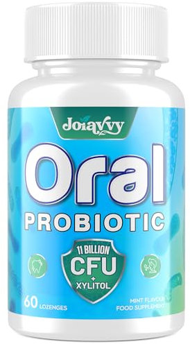 Joiavvy Oral Probiotics 11 Billion CFU, 7-in-1 Dental Probiotic, Fast-Dissolving Lozenges for Fresh Breath & Healthy Gums, Sugar-Free, Natural Mint Flavor (60 Count (Pack of 1))