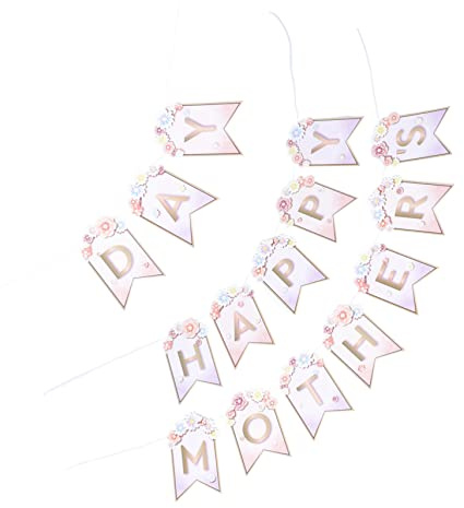 MOBUTOFU Mother's Day Garland Decor Paper Garland Decorations Marquee Decorations for Party