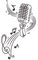 CREATCABIN Musical Notes Wall Stickers Black Living Room Decals Microphone 22 x 13 Inch Large PVC Vinyl Self Adhesive Art Aesthetic Studio Mural Peel Decals for Home Classroom School Wall Window Decor