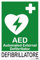TLDSHOP® - Cartello Segnaletico - DEFIBRILLATORE - con Sigla AED (Automated External Defibrillator) - 20x30cm - Pezzi 1 - Materiale: (PVC 5mm(FOREX))