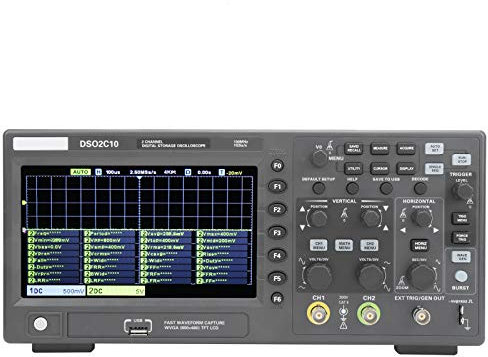 Oscilloscopio di Archiviazione Digitale, 100 MHz 1GSA/s, Aggiustamento, Truppe, unità di Ricerca Scientifica, Materiale ABS, Misurazioni Auto, Comandi di Controllo Remoto (Spina