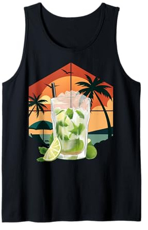 Palmiers, plage, océan, cocktails et soleil Débardeur