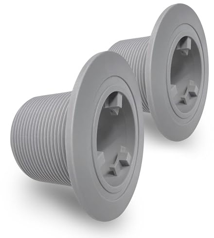LyLmLe Prise Balai ABS 1 1/2, Adaptateur Mâle Externe 2 pour Piscines Béton, Compatible UNIQUEMENT avec les PL06 Projecteur Piscine Série 1,5, 2 PACK