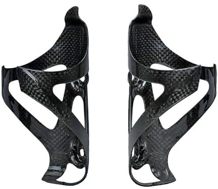 Bike Bottle Holder Carbon Fiber Bottle Cage Road Mountain MTB Bike Bottle Holder Side Pull Bicycle Water Cup Holder Cycling Accessories Cycling Water Bottle Cage(No logo gloss 2PCS)