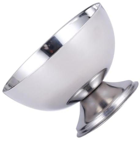 Coupe de Salade en Acier Inoxydable 1 Pièce pour Dessert et Fruits | Argenté, Bord Lisse sans Odeur, Usage Multiple pour Salade, Pudding, Glace et Collation