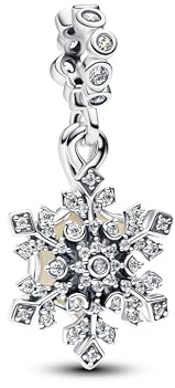 PANDORA Schillernde Schneeflocke Doppelter Charm-Anhänger 794142C01 Charm Anhänger