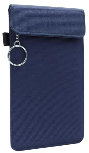 Faraday Tasche Handy & Autoschlüssel - Anti Tracking Handytasche 10×18 cm - RFID & Keyless Go Schutz - EMF Shielding Signalblocker Hülle gegen Funk, GPS & WLAN - Smartphones bis 6,9 - Blau