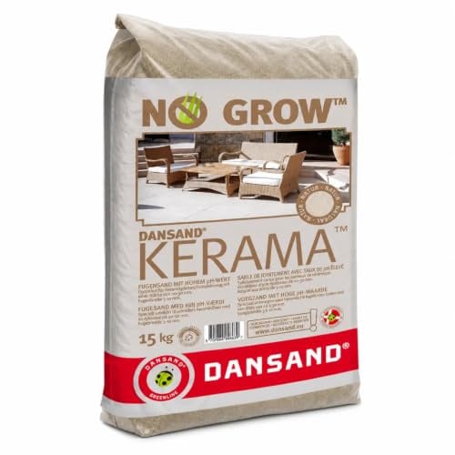 Dansand No Grow Kerama Patio Grout 15kg Natural Brush In Paving Compound | Brush-in grout for paving slabs and block paving, self-setting formula, no wet mess, weed inhibitor