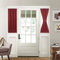 Aquazolax French Door Curtain Window Treatment - Blackout Thermal Curtains 25x40 French Door Panels Solid - 1 Panel, Red