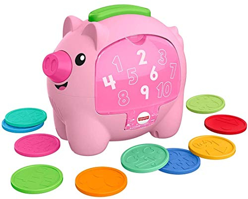 Fisher-Price Laugh & Learn Count & Rumble Sparschwein, musikalisches Babyspielzeug mit lustiger Bewegungsaktion, GJC68