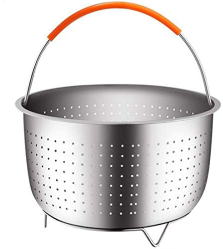 Levoberg Panier à Vapeur en 304 Acier INOX Panier Multifonction Accessoire Autocuiseur Légume Riz 6 Quart
