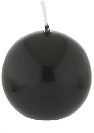 Kugelkerzen Schwarz, Ø 6 cm, 16 Stück, deutsche Markenkerzen in RAL Kerzen Güte Qualität