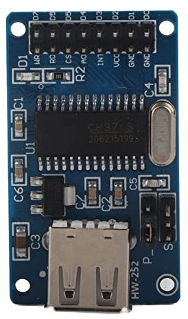 ASHATA HW-252A CH376 U Disk USB Module Support 8-bit Parallel Port Asynchronous Serial Port,Support USB Storage Devices Including U Disk, USB Hard Disk, USB Flash Drive and USB Card Reader.