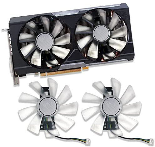 Dotodo GAA8B2U/GAA8S2U 4Pin GPU Fan VGA Cooler Fans For Sapphire R9 380 380X 2g/4G D5 Graphics Card Replacement Fan (White A set of two)