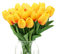 IPOPU Künstliche Tulpen Blumen 24 Stück Sonnenuntergang künstliche Tulpen fühlen sich echt an für Hochzeitsstrauß Party Dekorationen Babyparty Tafelaufsätze Brautstrauß Dekor (Sonnenuntergang)