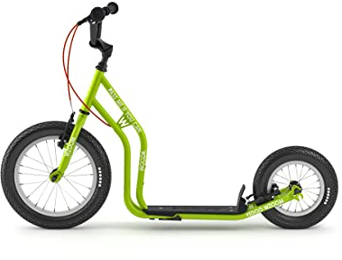 Yedoo Wzoom Kinder Tretroller - für Kinder ab 6 Jahre, ab 120 cm Körperhöhe, mit Luftreifen 16/12 - für Mädchen und Jungen, Höhenverstellbar mit Ständer und Reflexelementen
