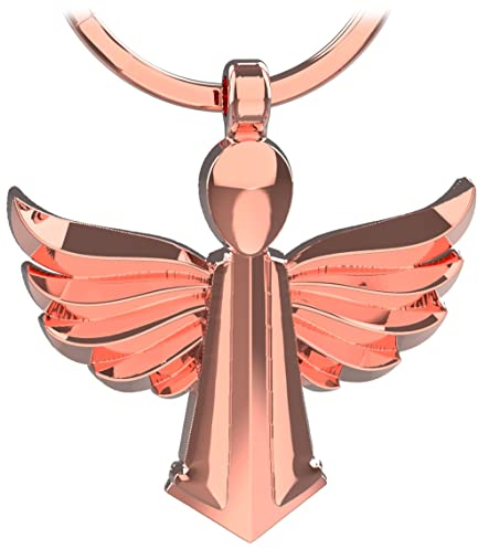 LANOLU Schutzengel Schlüsselanhänger Engel Schlüsselanhänger, Glücksbringer Auto - fahr vorsichtig Anhänger mit Platz für Gravur, Geschenke zum Führerschein, Engel Glücksbringer Anhänger
