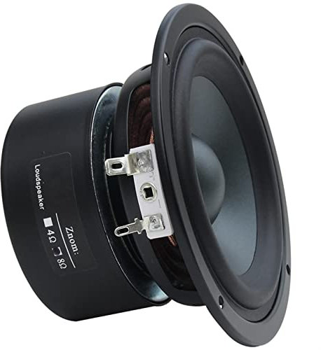 ANCNA Altavoz de 4 Pulgadas, Rango Medio, 8Ohm, 4Ohm, 25W, Controlador de Altavoz de Rango Medio, Altavoz de frecuencia Media Pura Cruzado de Tres vías, Audio para Coche DIY