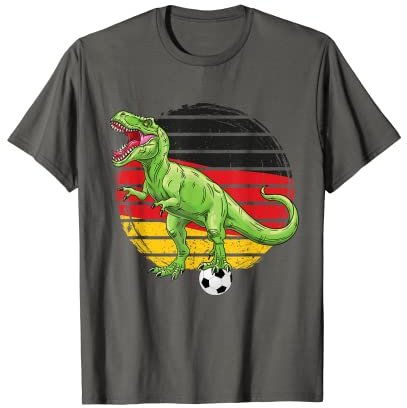 Fußball Dino Trex Deutschland Trikot Deutschland Flagge Fußball Jungen T-Shirt