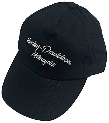 Harley-Davidson Little Girls' Twill Embroidered H-D Toddler Baseball Cap - Black