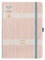 Busy B Mid Year Tagebuch August 2023 - August 2024 - Pink Streifen - A5 Tagesplaner mit Stifthalter, elastischem Verschlussband und Jahresplaner