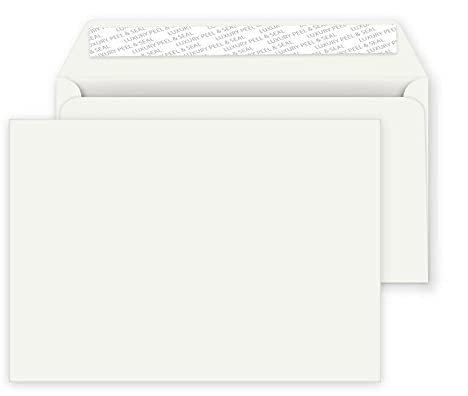 133mm x 184mm envelopes for Greeting Cards Wedding Invitation Crafts Coloured Envelopes - Pack of 15 Envelopes (White Peel & Seal)