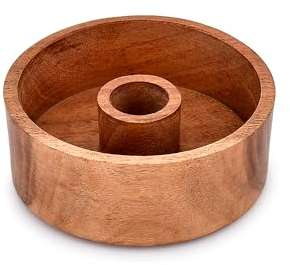 Indus Lifespace Acacia Wood Incense Holder Burner Incense Burner Ash Catcher for Home Decor Yoga Spa Mediation (12.7cm x 12.7cm x 4.44cm)