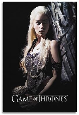 VZRSQZK Game of Thrones Daenerys Targaryen Poster, dekoratives Gemälde, Leinwand, Wandposter und Kunstdruck, modernes Familienschlafzimmer-Dekor-Poster, 20 x 30 cm