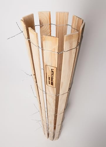 Signumat Latschbacher 3 Stück Baumschutz aus Holz inklusive Akazienpflock Holz/Natur umweltfreundlich Schutz gegen Wild-, Nutztier- und Fegeschäden Schutzhöhe 120 cm mit verzinktem Draht 10701003