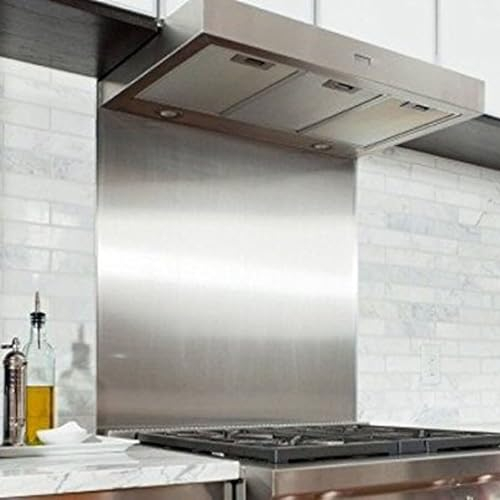 Stainless Steel Kitchen Splashback 0.9mm Thick Brushed Finish Various Sizes (Width : 1000mm (100cm), Height : 800mm (80cm))