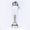 Wasserflasche Aus Naturkristall Mit Natürlichem Turmalinkristall Obelisk Zauberstab Elixier Edelstein Wasserflasche Mit Kristallenergie Quarzstab Stick Für Heilendes Elixier-infundiertes Wasser 550ml