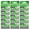 Saiyana Lot de 10/20/30/40 piles bouton AG10/LR1130 LR54 SR1130 389 189 pour montres et jouets