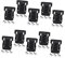Yardenfun Lithium-ion Battery Holder Rack 10pcs Set for Wall Mount Battery Mounts Belt Loop Sturdy Safe Black