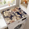 Tapis de Protection Solaire Pour Lave-linge Sèche-linge,Impression 3D Animaux,Réfrigérateur Four Top Pad,Tapis D'égouttage Cuisine Décorative Tapis de Salle de Bains (Chaton Gris,50x50 cm)