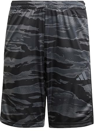 adidas Unisex-Kinder Train Essentials Camo Print Kids Shorts, Schwarz/Grefiv/Gressix/Carbon, 11-12 Years