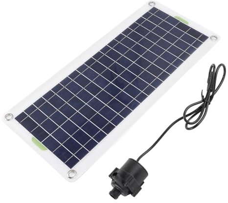 Solar-Wasserpumpe, Kit 30 W Polysilizium-Panel-Brunnen DC12 V 19 W mit 50 W Solar-Teichpumpe für Sonnenbetriebene Teich-Hydrokultur-Gärten und Photovoltaik-Zellen-Gartenvögel