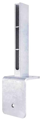 Profi Winkel Fußplatten Adapter feuerverzinkt – für Zaunhöhe bis 2000mm – rostfrei & extrem stabil – für Gittermatten & Doppelstabzäune – einfache Montage