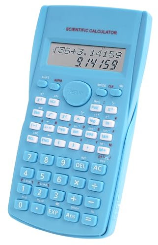 Scientific Calculator for Secondary School, Engineering Function Calculator with Dual-Line Display Hd Large Screen, Calculators with 240 Calculation Functions for Student Office Home (Blue)