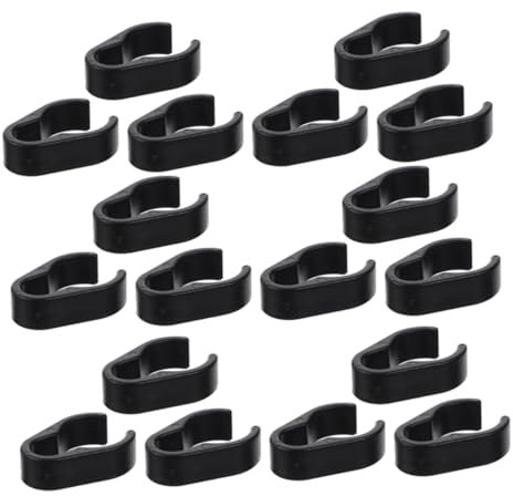 SUPVOX 50pcs Plastic Mic Cable Holder Mic Pole Clamp for Microphone Stand Accessories Earphone Accessory Headphone Wire Clips Cord Clips for Professional Use